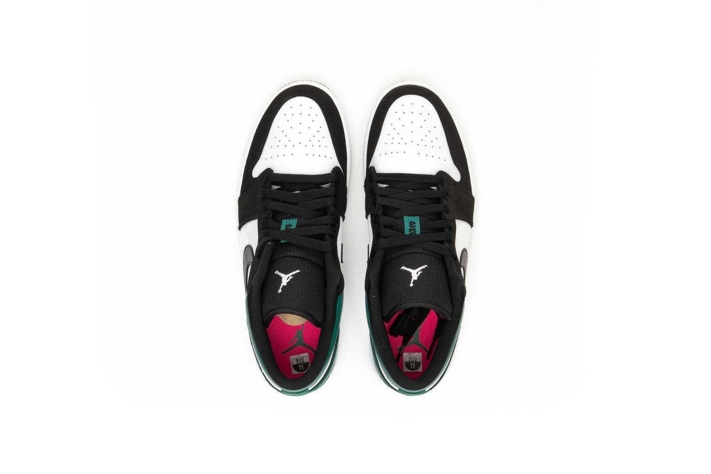 Air Jordan 1 Retro Low White/Black "Mystic Green"