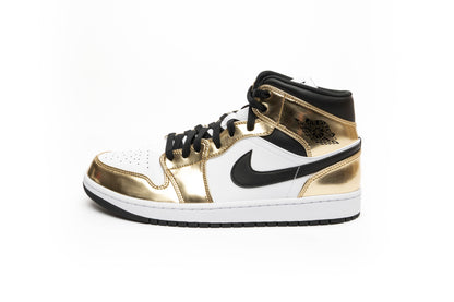 Air Jordan 1 Mid "Metallic Gold Black/White"