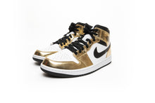 Load image into Gallery viewer, Air Jordan 1 Mid &quot;Metallic Gold Black/White&quot;
