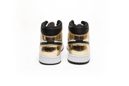 Air Jordan 1 Mid "Metallic Gold Black/White"
