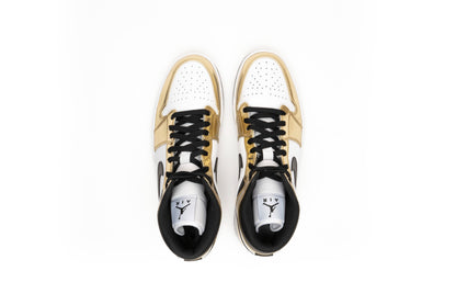 Air Jordan 1 Mid "Metallic Gold Black/White"