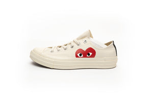 Converse Play Comme Des Garçons Low Milk/White/High Risk Red