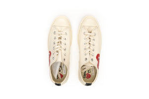 Converse Play Comme Des Garçons Low Milk/White/High Risk Red