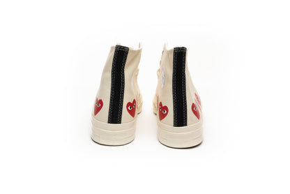 Converse Play Comme Des Garçons High White "Multi Heart"