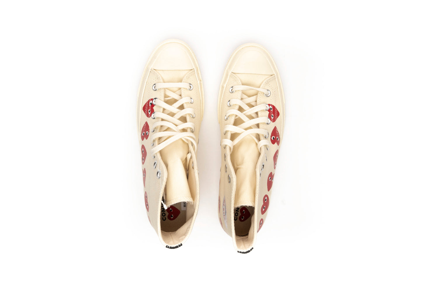 Converse Play Comme Des Garçons High White "Multi Heart"
