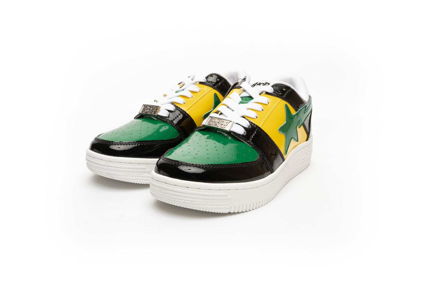 A Bathing Ape Bapesta Color Block Low Black Yellow Green