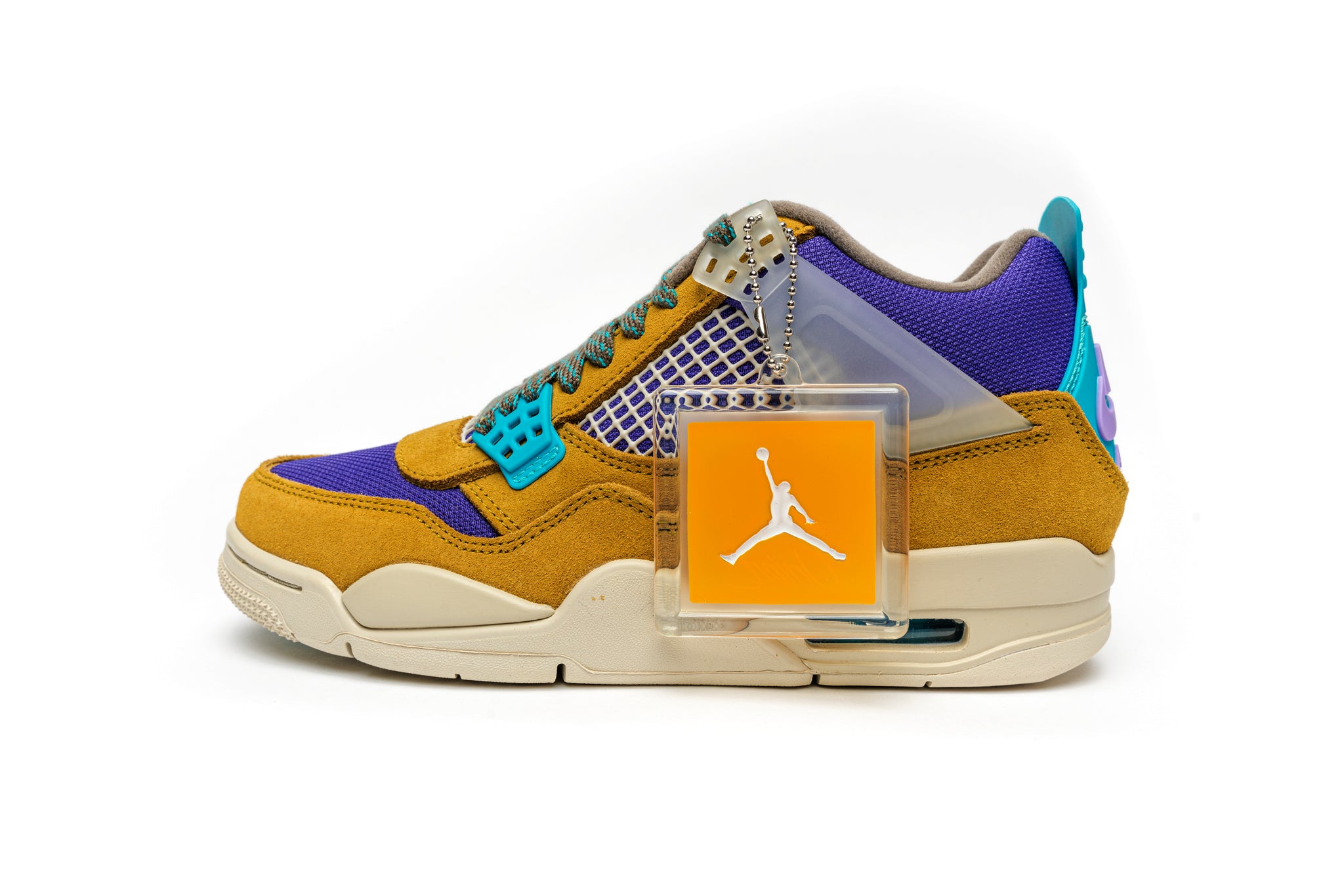 Union LA x Air Jordan 4 lV Retro 'Desert Moss' Yellow Lakers Mens sz 13  New!