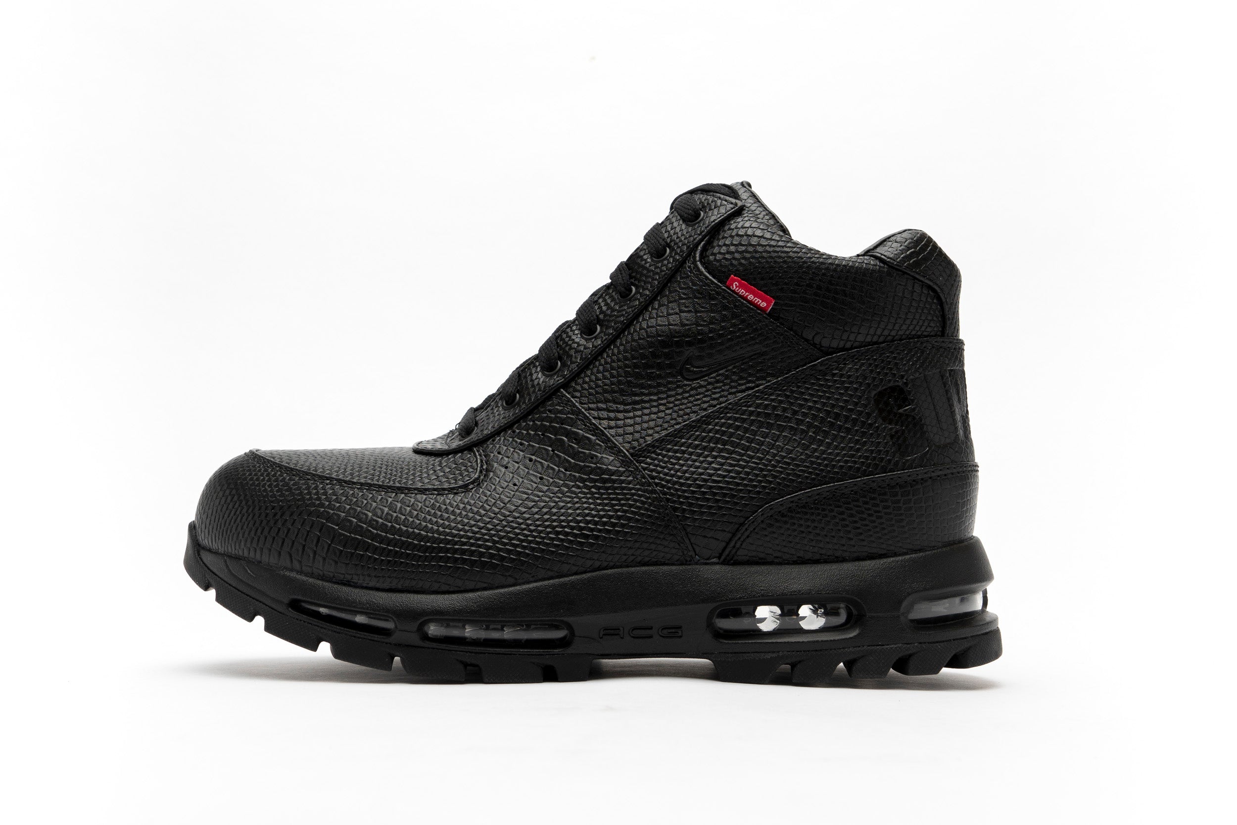 nike×supreme goadome 黒　US10 新品 Buy Supreme x Nike Air Max Goadome 'Black Snakeskin' - DA1475 001