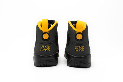 Air Jordan 9 " Dark Charcoal University Gold "