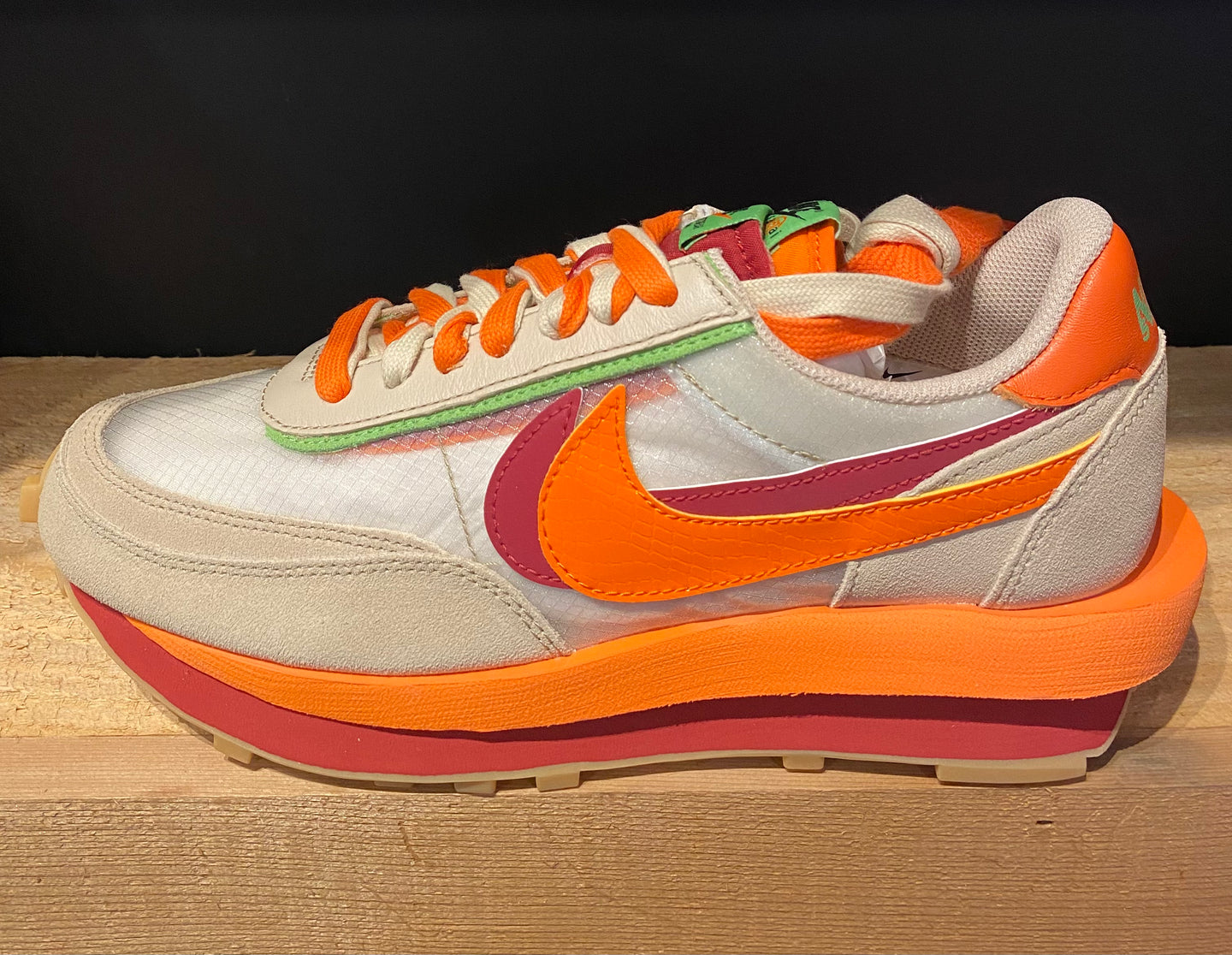 sacai x Clot x LDWaffle ‘ Net Orange Blaze’